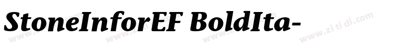 StoneInforEF BoldIta字体转换